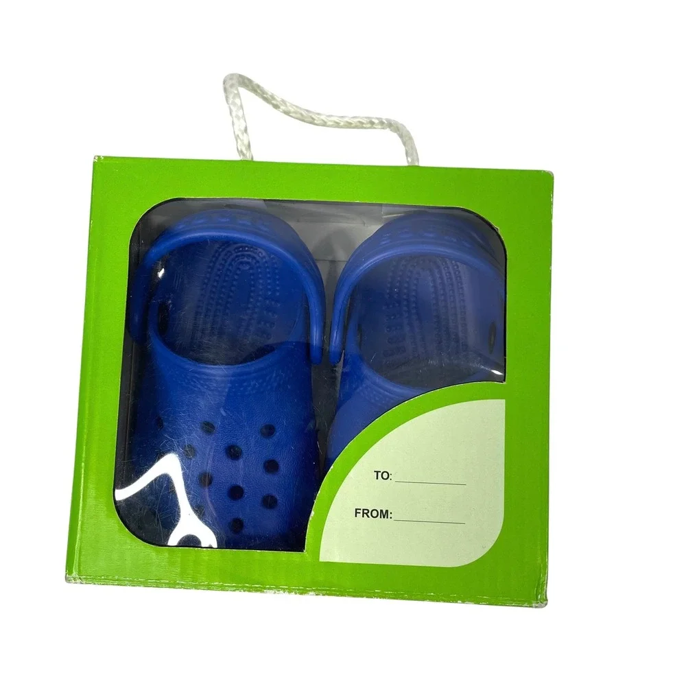 NEW‎ in Box Crocs baby clogs Size C2/C3 blue bolt
